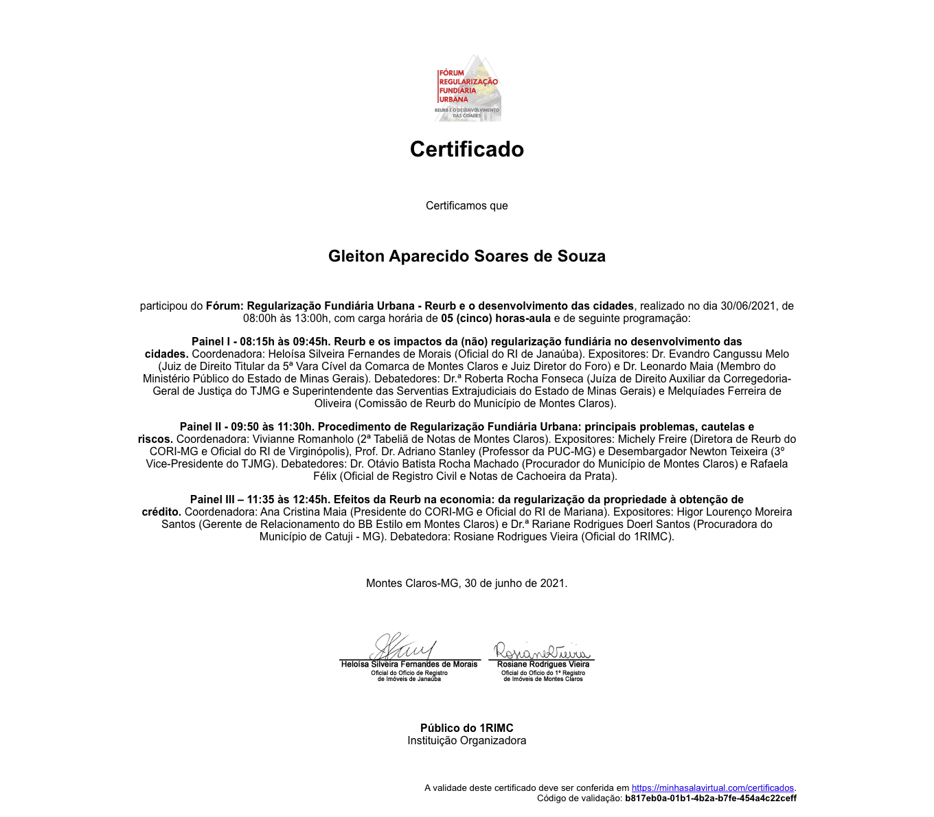 certificado regularizacao fundiaria
